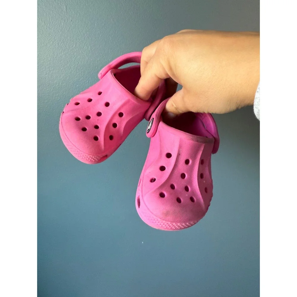 Crocs Classic Clog Toddler‎ Girls Pink Slip On Water Shoes Size C4